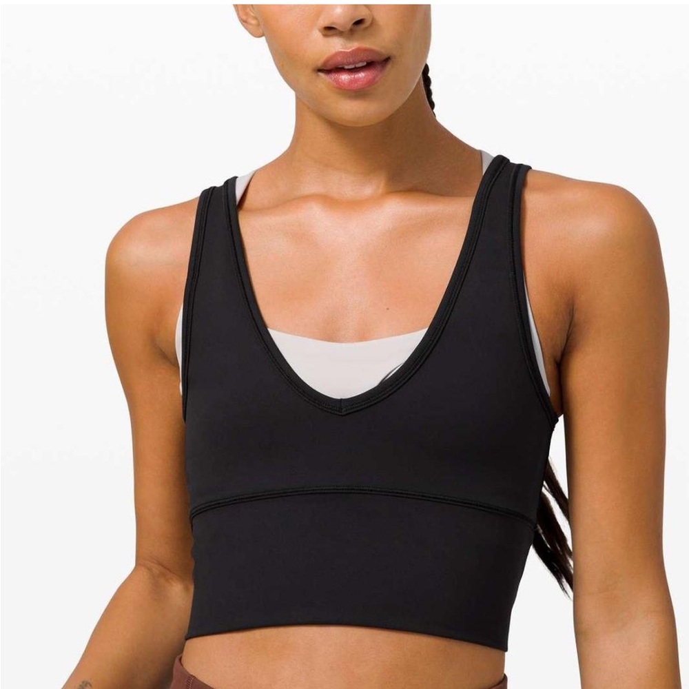 lululemon athletica Black Tank Crop Top